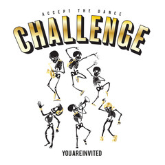 funny skeleton silhouettes partying