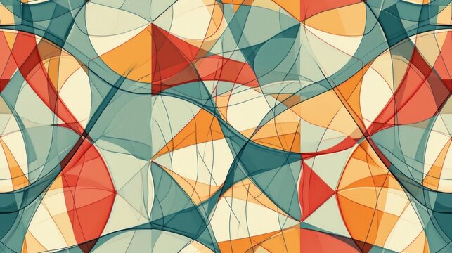  a very colorful abstract background with a lot of wavy lines and circles in orange, blue, red, and white.