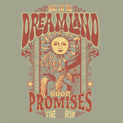 Dreamland mystic tarot card design for fashion