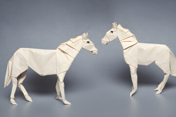 2 Horse origami 