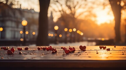 Valentines Day Hearts and Roses - Romantic Background for Cards, Banners, and Social Media Posts