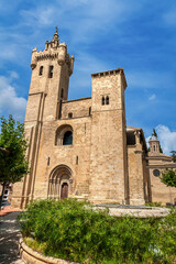 Fototapeta na wymiar Church of San Salvador, Ejea de los Caballeros is a Spanish city and municipality in the province of Zaragoza, in the autonomous community of Aragon. It is located in the Cinco Villas region. Spain