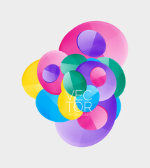 Geometric circles background. Creative minimal composition