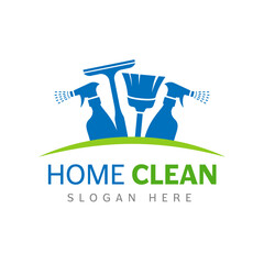 Cleaning service logo design template vector. Suitable logo for cleaning service and window cleaner company