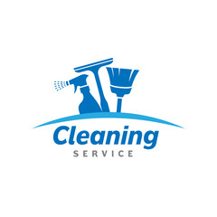Cleaning service logo design template vector. Suitable logo for cleaning service and window cleaner company