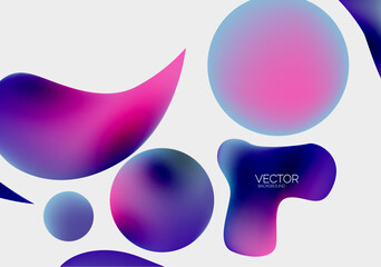 Vector abstract glowing shapes background