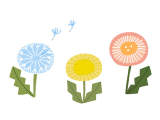 手描き風たんぽぽのイラスト