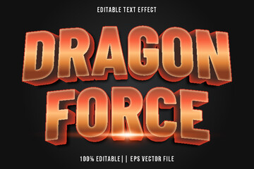 Dragon Force Editable Text Effect 3D Gradient Style