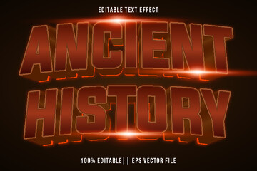 Ancient History Editable Text Effect 3D Gradient Style