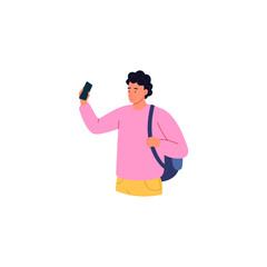 set of people holding electronic devices in pink clothes electronic