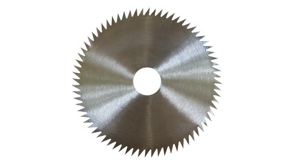Circular saw blade for wood work isolated on transparent background