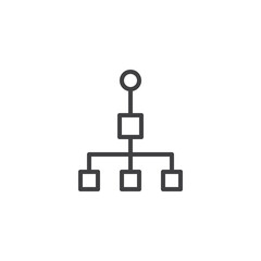 Network Diagram line icon