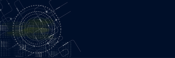 Abstract futuristic circuit high technology business background. Hi-tech digital technology and engineering concept. Wide technology communication. Futuristic design for banner or presentation.