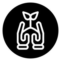 sustainability glyph icon