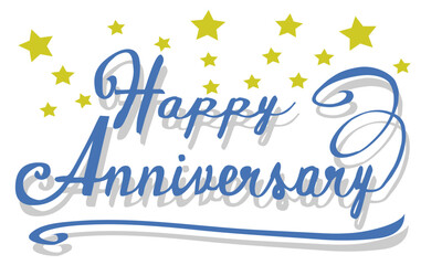 Happy Anniversary Greeting Card - Vector