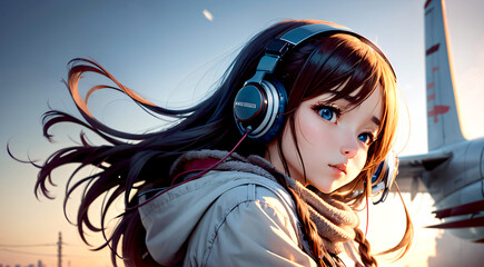 Sonic Serenity: Exploring the Harmonic Elegance of AI-Crafted Portraits Featuring Enchanting Gazes and Musical Reverie in Captivating Female Subjects