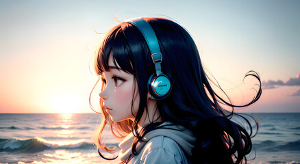 Sonic Serenity: Exploring the Harmonic Elegance of AI-Crafted Portraits Featuring Enchanting Gazes and Musical Reverie in Captivating Female Subjects