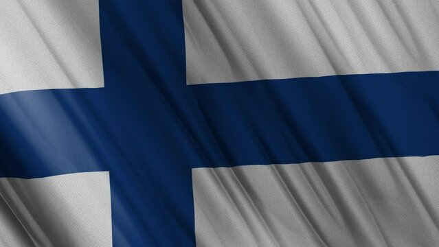 Finland Waving Flag. National 3d Finland Flag Waving. Finland Flag 4k Resolution Background. Finland Flag Closeup