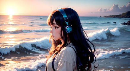 Sonic Serenity: Exploring the Harmonic Elegance of AI-Crafted Portraits Featuring Enchanting Gazes and Musical Reverie in Captivating Female Subjects