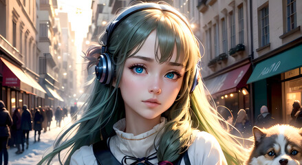 Sonic Serenity: Exploring the Harmonic Elegance of AI-Crafted Portraits Featuring Enchanting Gazes and Musical Reverie in Captivating Female Subjects