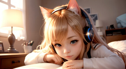 Sonic Serenity: Exploring the Harmonic Elegance of AI-Crafted Portraits Featuring Enchanting Gazes and Musical Reverie in Captivating Female Subjects