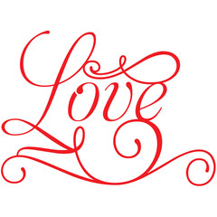Love swirl text sign design laser cut red romantic future