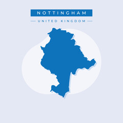 Vector illustration vector of Nottingham map United Kingdom