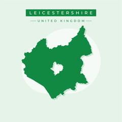 Vector illustration vector of Leicestershire map United Kingdom