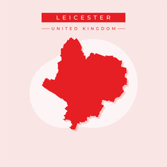 Vector illustration vector of Leicester map United Kingdom