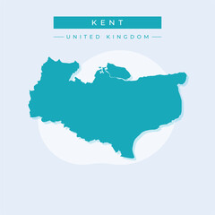 Vector illustration vector of Kent map United Kingdom