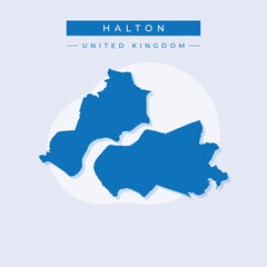 Vector illustration vector of Halton map United Kingdom