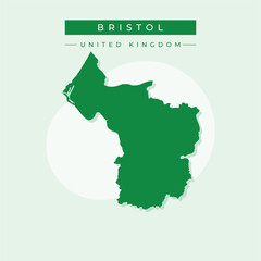 Vector illustration vector of Bristol map United Kingdom