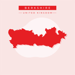 Obraz premium Vector illustration vector of Berkshire map United Kingdom