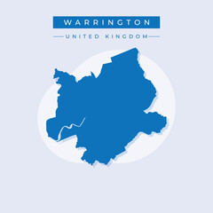 Vector illustration vector of Warrington map United Kingdom