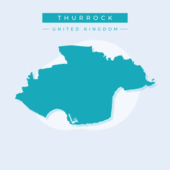 Vector illustration vector of Thurrock map United Kingdom