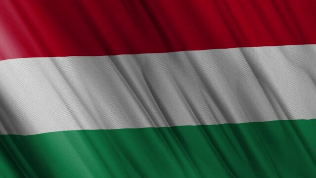 Hungary Waving Flag. National 3d Hungary Flag Waving. Hungary Flag 4k Resolution Background. Hungary Flag Closeup
