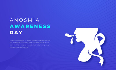 Anosmia Awareness Day Paper cut style Vector Design Illustration for Background, Poster, Banner, Advertising, Greeting Card