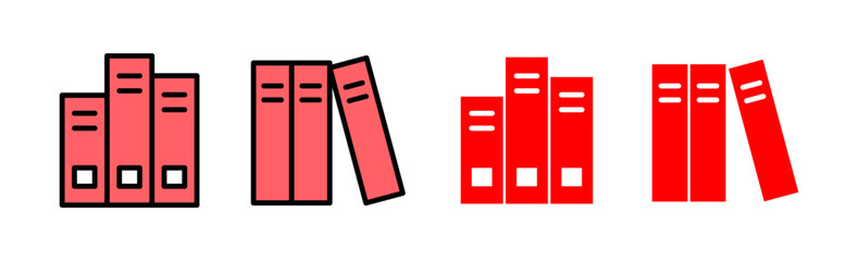 Library icon set illustration. education sign and symbol