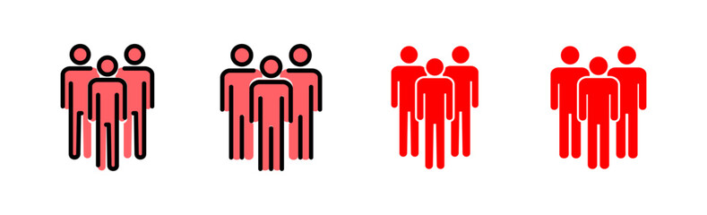 People icon set  illustration. person sign and symbol. User Icon vector