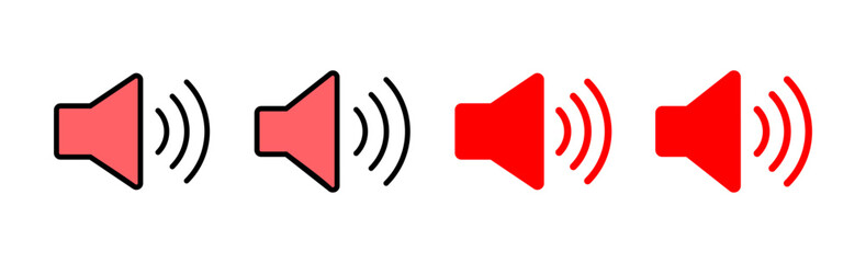 Speaker icon set illustration. volume sign and symbol. loudspeaker icon. sound symbol