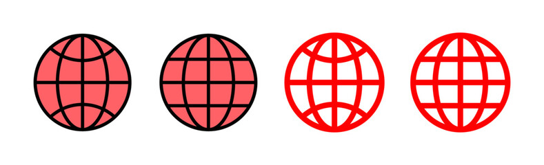 Obraz premium Web icon set illustration. go to web sign and symbol. web click icon. Global search icon