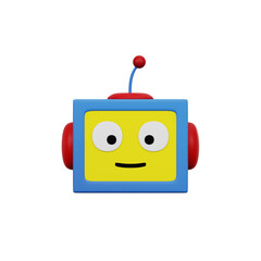 cartoon robot 3D Icon