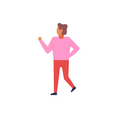 office workers in pink clothes woman