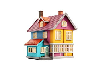 Luxury colorful home icon style isolated on transparent background.
