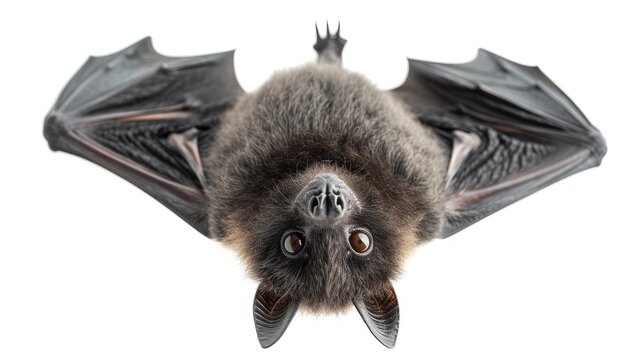 studio shot of fruit bat flying fox animal
