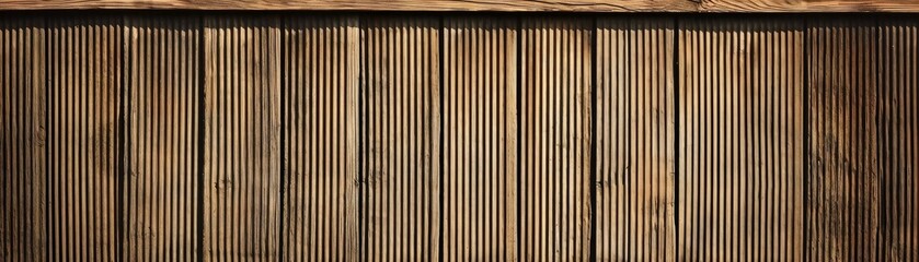 Obraz premium brown corrugated wood. brown wood line pattern. Brown wood panel repeat texture.