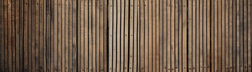 Naklejka premium brown corrugated wood. brown wood line pattern. Brown wood panel repeat texture.