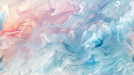 Fototapeta na wymiar an abstract painting of blue, pink, and white swirls on a pink, blue, and white background.