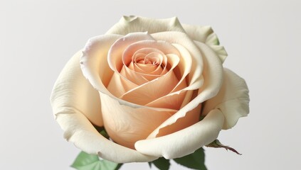 Beautiful roses are popular on the festival of love. on a white background