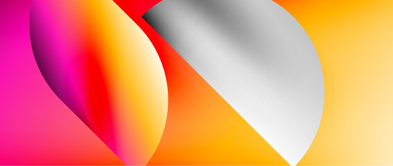 Bright color circle and round element minimal geometric abstract background for posters, covers, banners, brochures, websites